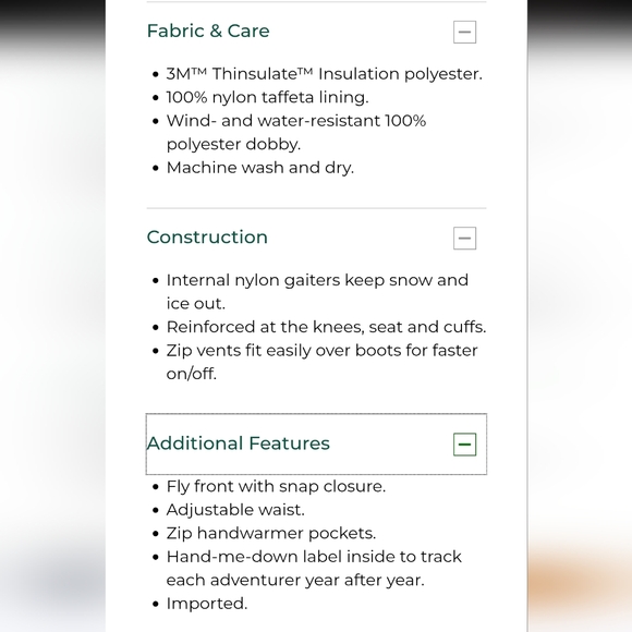 L.L Bean Kids' Cold Buster Snow Pants - Picture 16 of 16